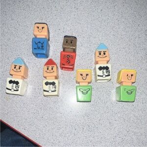 Fisher-Price Character Block Set - Blue, Red, Green, Yellow, Tan